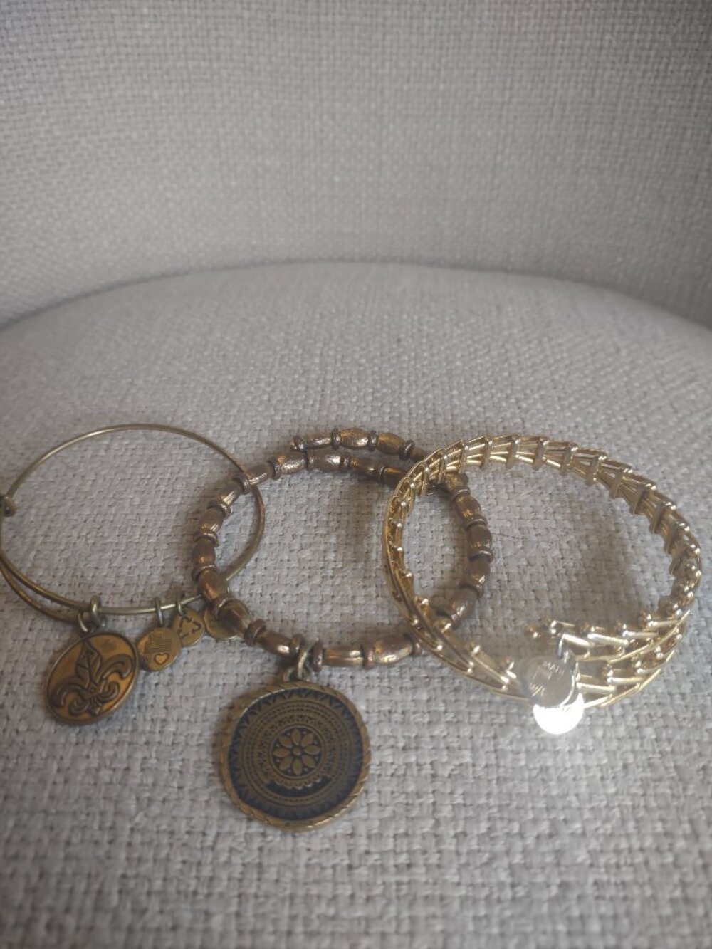 Alex and Ani bracelet lot gold tone